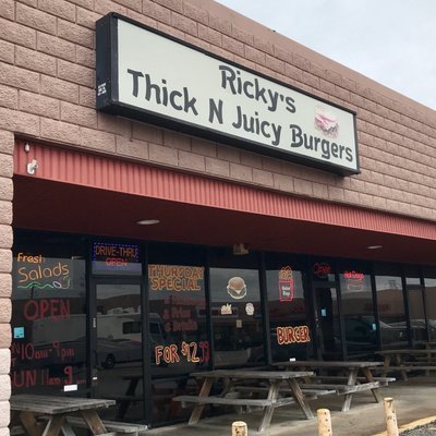 About Ricky's Thick & Juicy Burgers and reviews